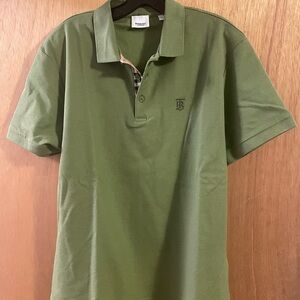 ** SOLD ** NWOT Burberry Monogram Motif Cotton Piqué Cedar Green  Polo Shirt XL